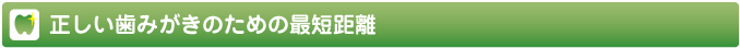 正しい歯みがきのための最短距離